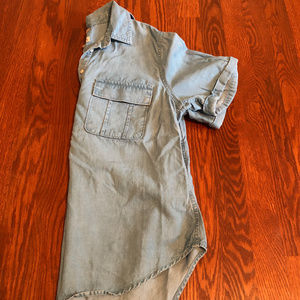 chambray short sleeve jean shirt